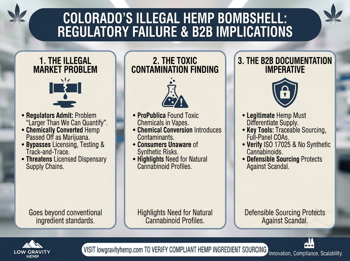 Colorado’s Illegal Hemp Bombshell: Regulators Privately Admit the Problem Is “Larger Than We Can Quantify”