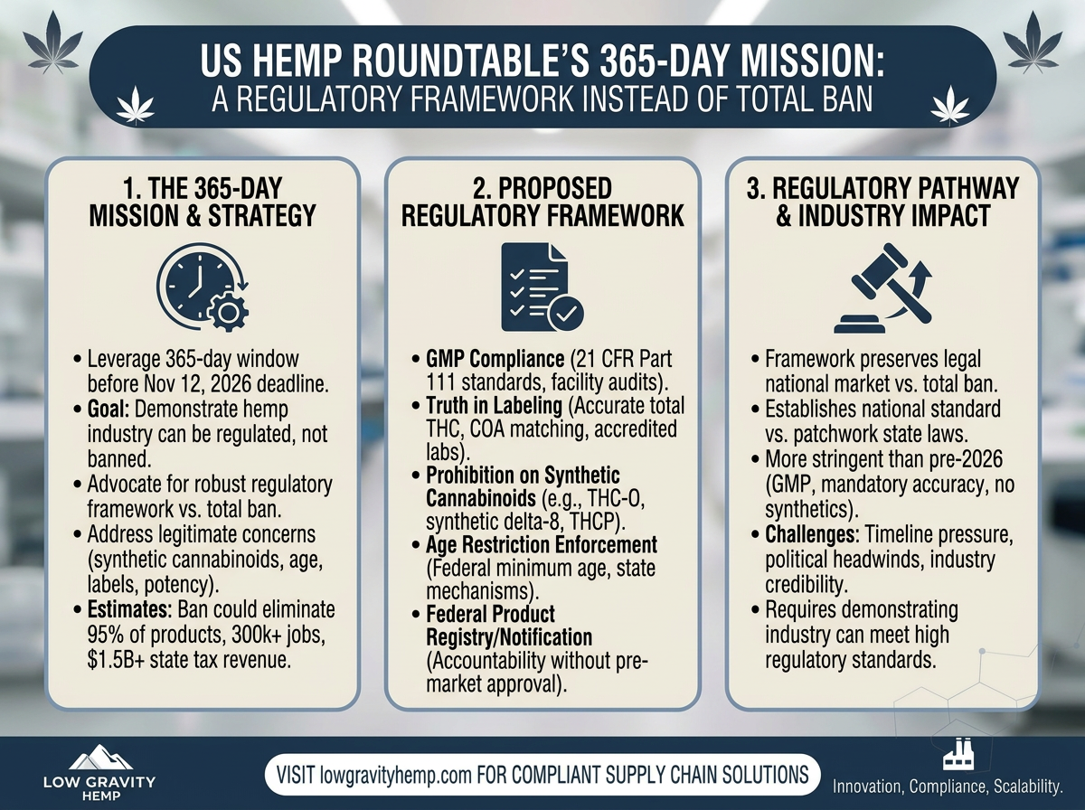US Hemp Roundtable’s 365-Day Mission: A Regulatory Framework Instead of a Total Ban