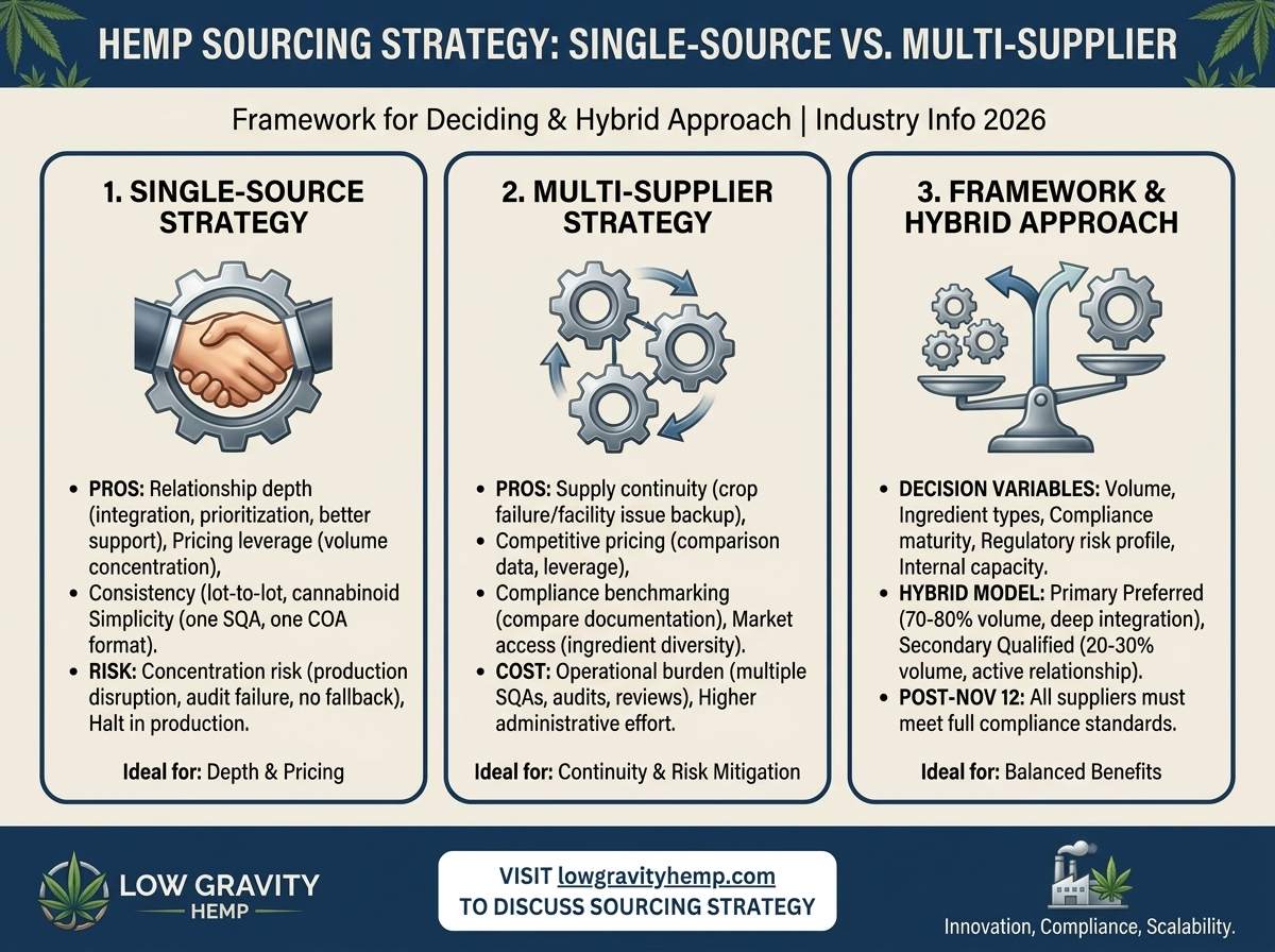 Single-Source vs. Multi-Supplier Hemp Strategy: How to Decide What's Right for Your Operation