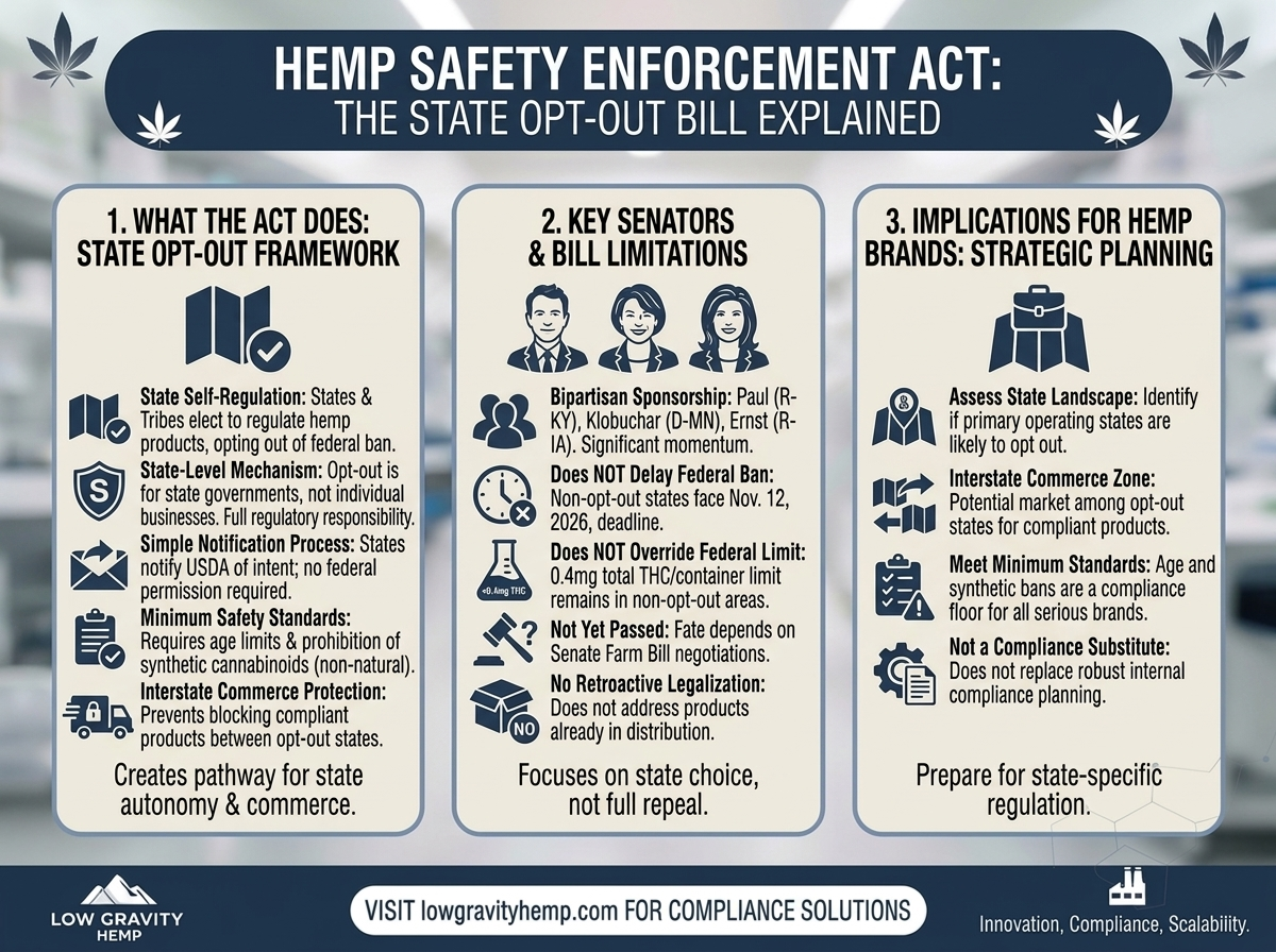 Paul, Klobuchar, Ernst Introduce Hemp Safety Enforcement Act: The State Opt-Out Bill Explained