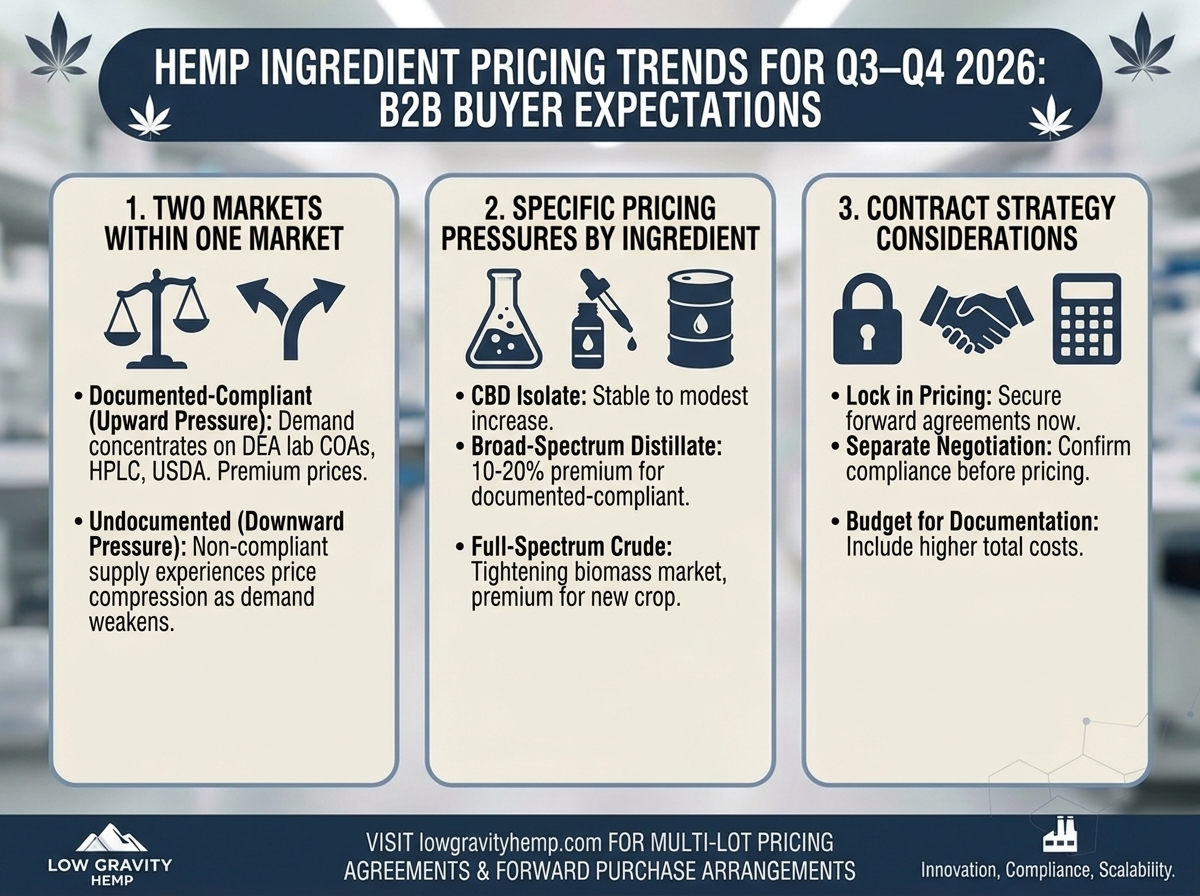 Hemp Ingredient Pricing Trends for Q3–Q4 2026: What B2B Buyers Should Expect