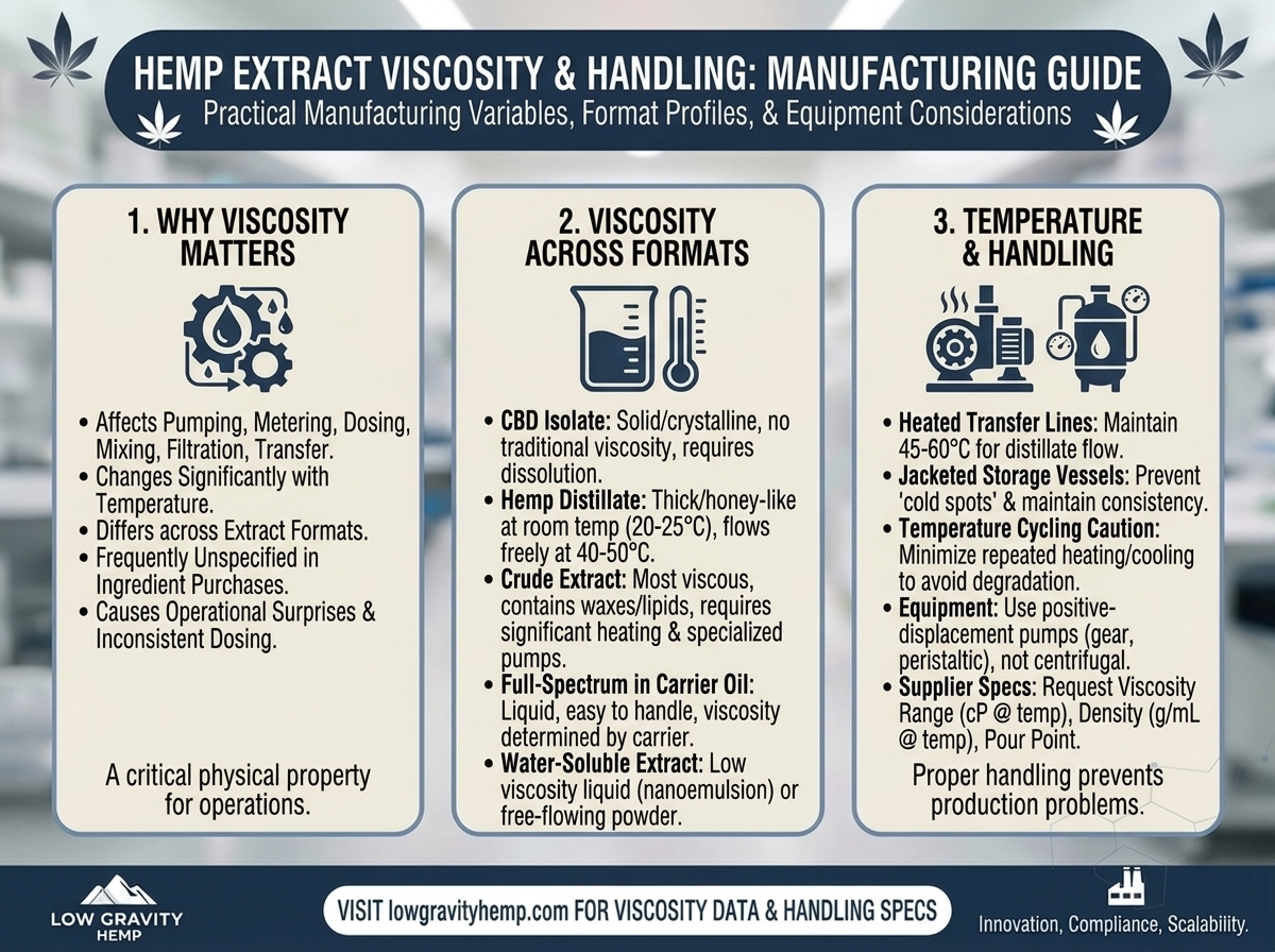 Hemp Extract Viscosity and Handling: What Manufacturers Need to Know