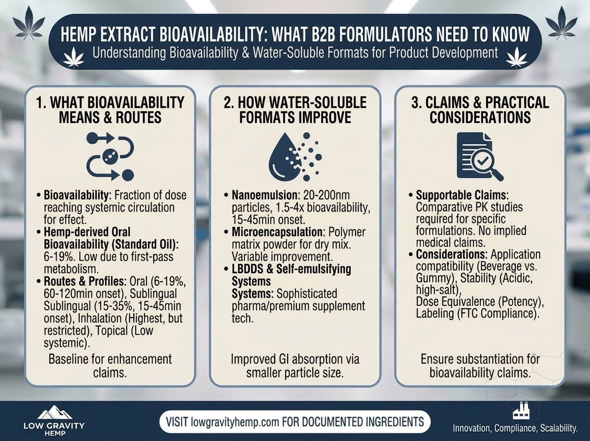 Hemp Extract Bioavailability: What B2B Formulators Need to Know