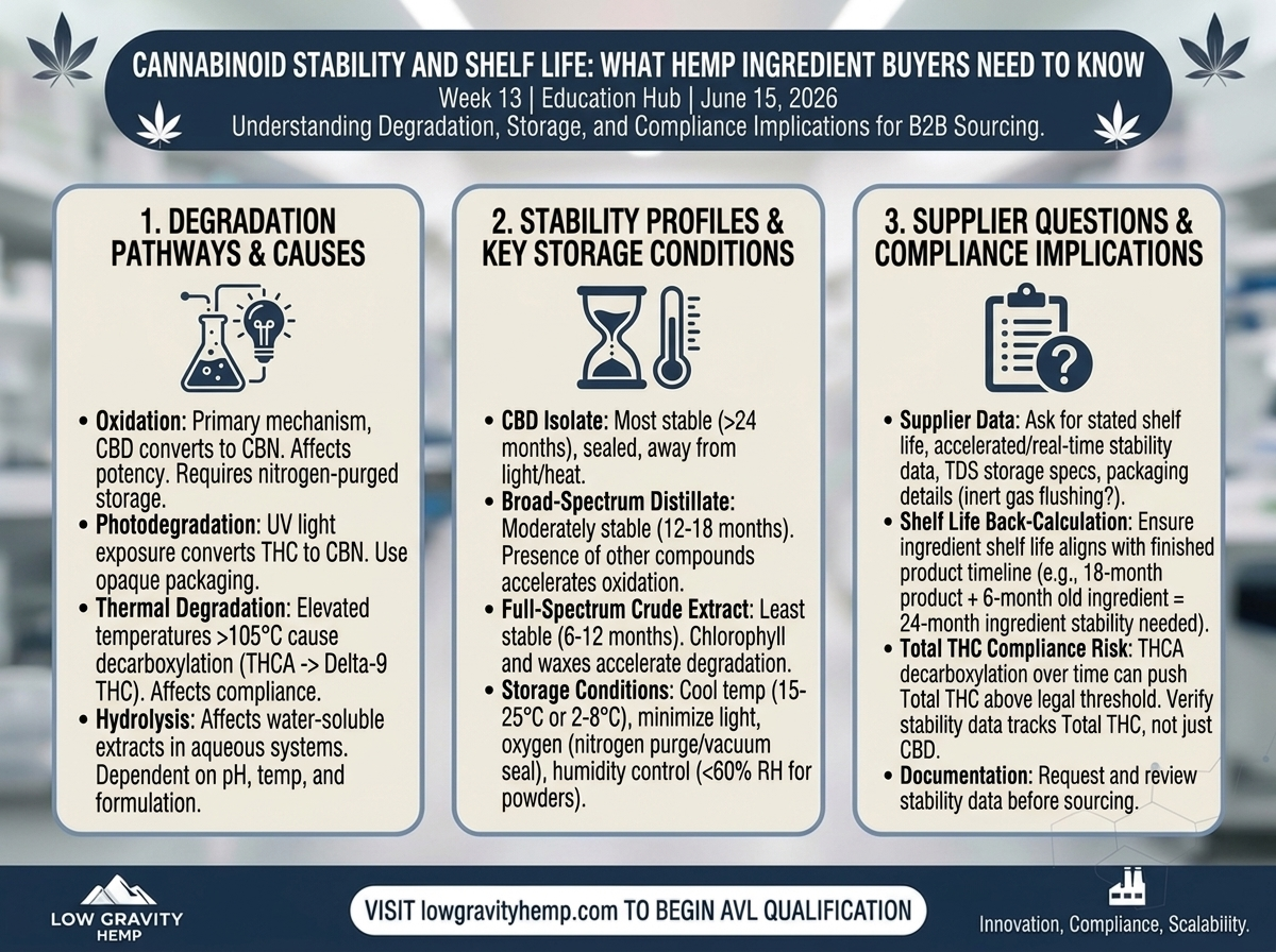 Cannabinoid Stability and Shelf Life: What Hemp Ingredient Buyers Need to Know