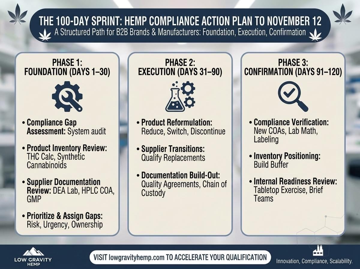 The 100-Day Sprint: A Hemp Compliance Action Plan for the Final Stretch Before November 12
