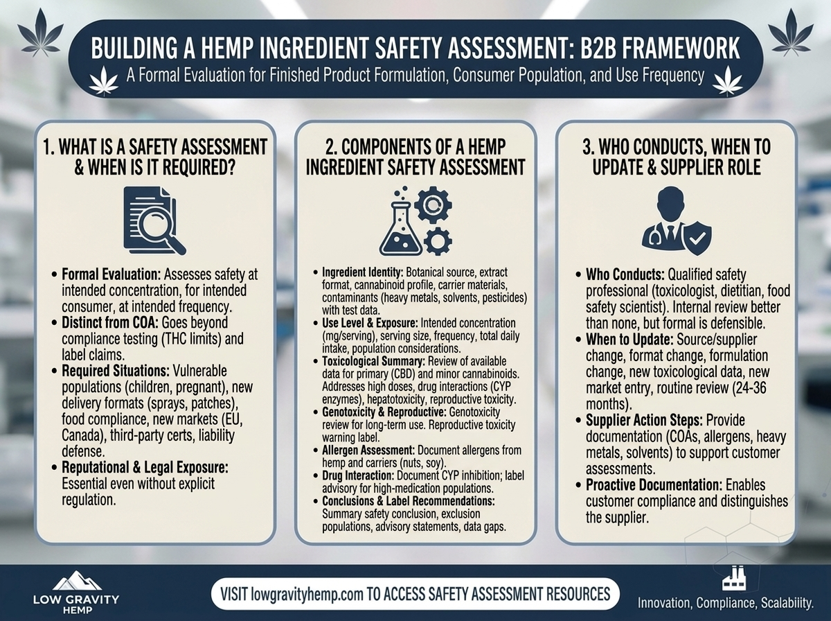 Building a Hemp Ingredient Safety Assessment for Your Finished Products