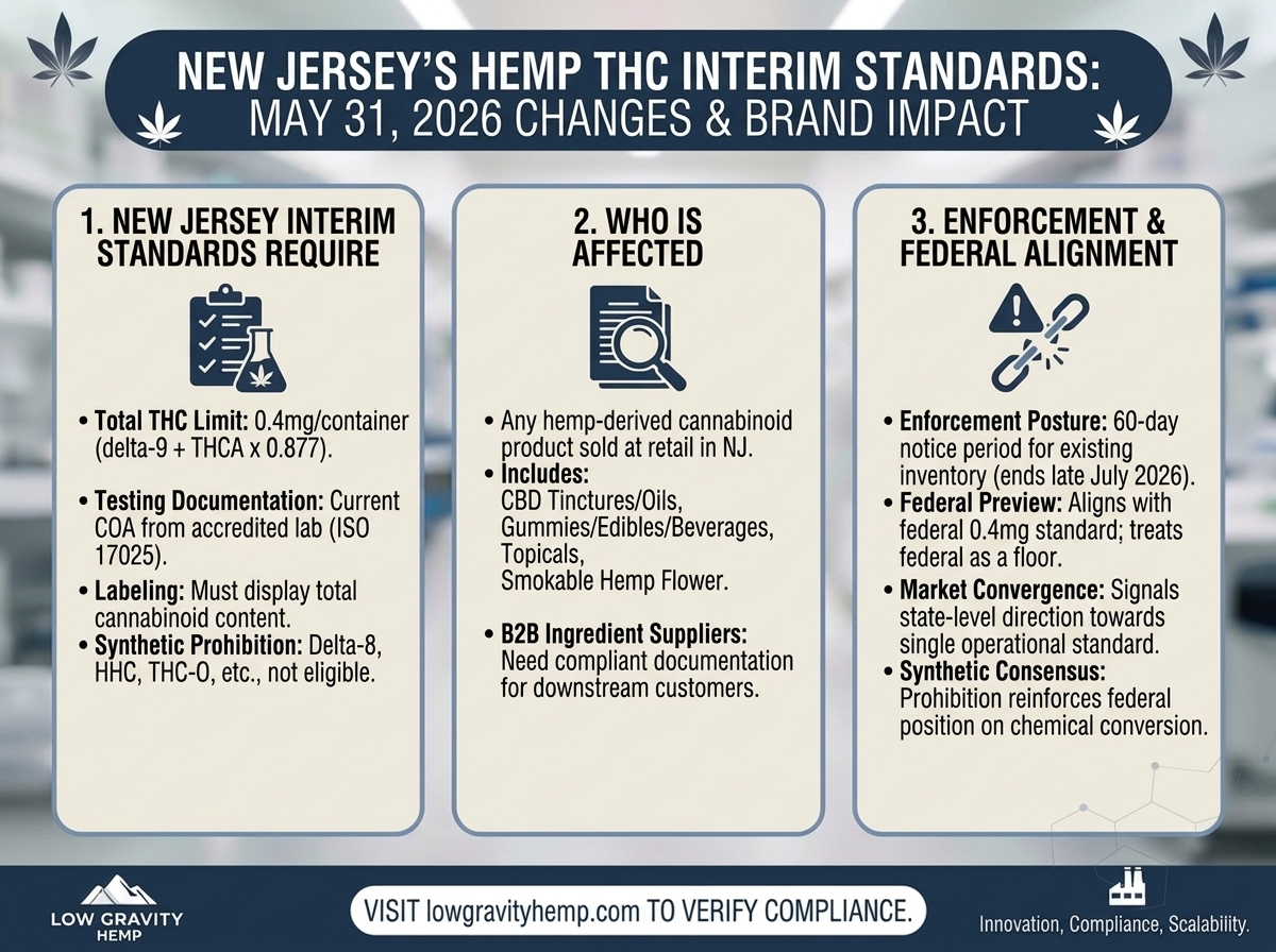 New Jersey's Hemp THC Interim Standards Are Live: What Changed on May 31 and What It Means for Your Brand