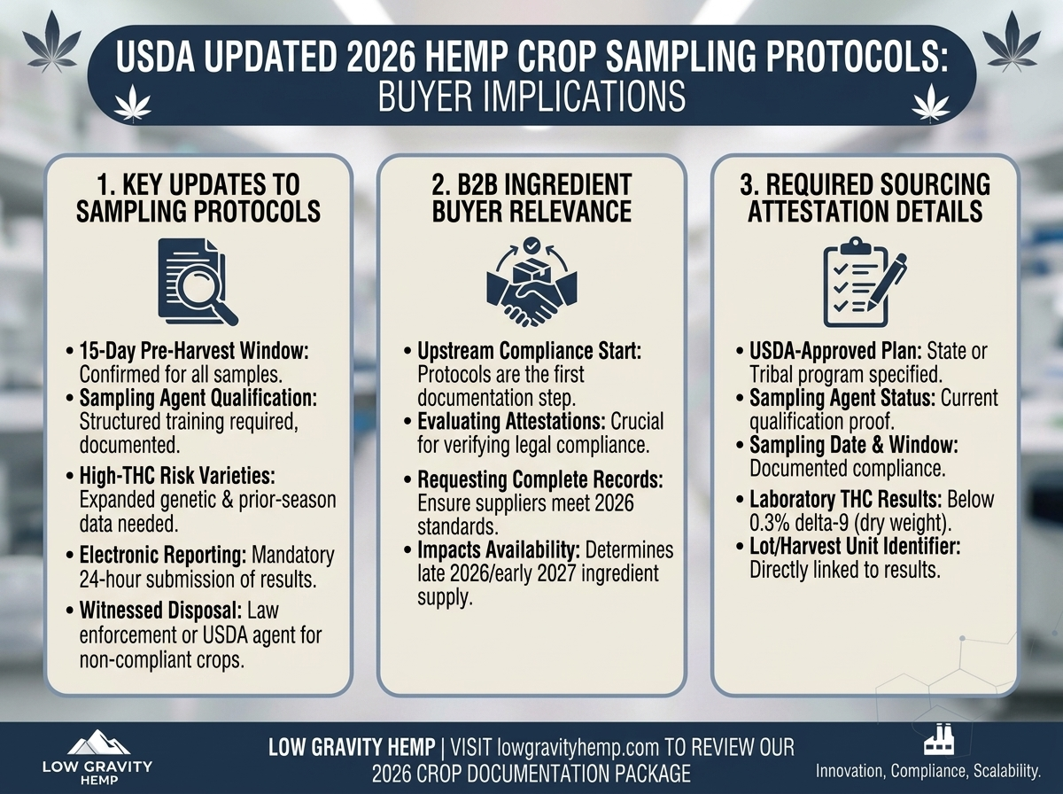USDA Issues Updated 2026 Hemp Crop Sampling Protocols: Implications for Ingredient Buyers