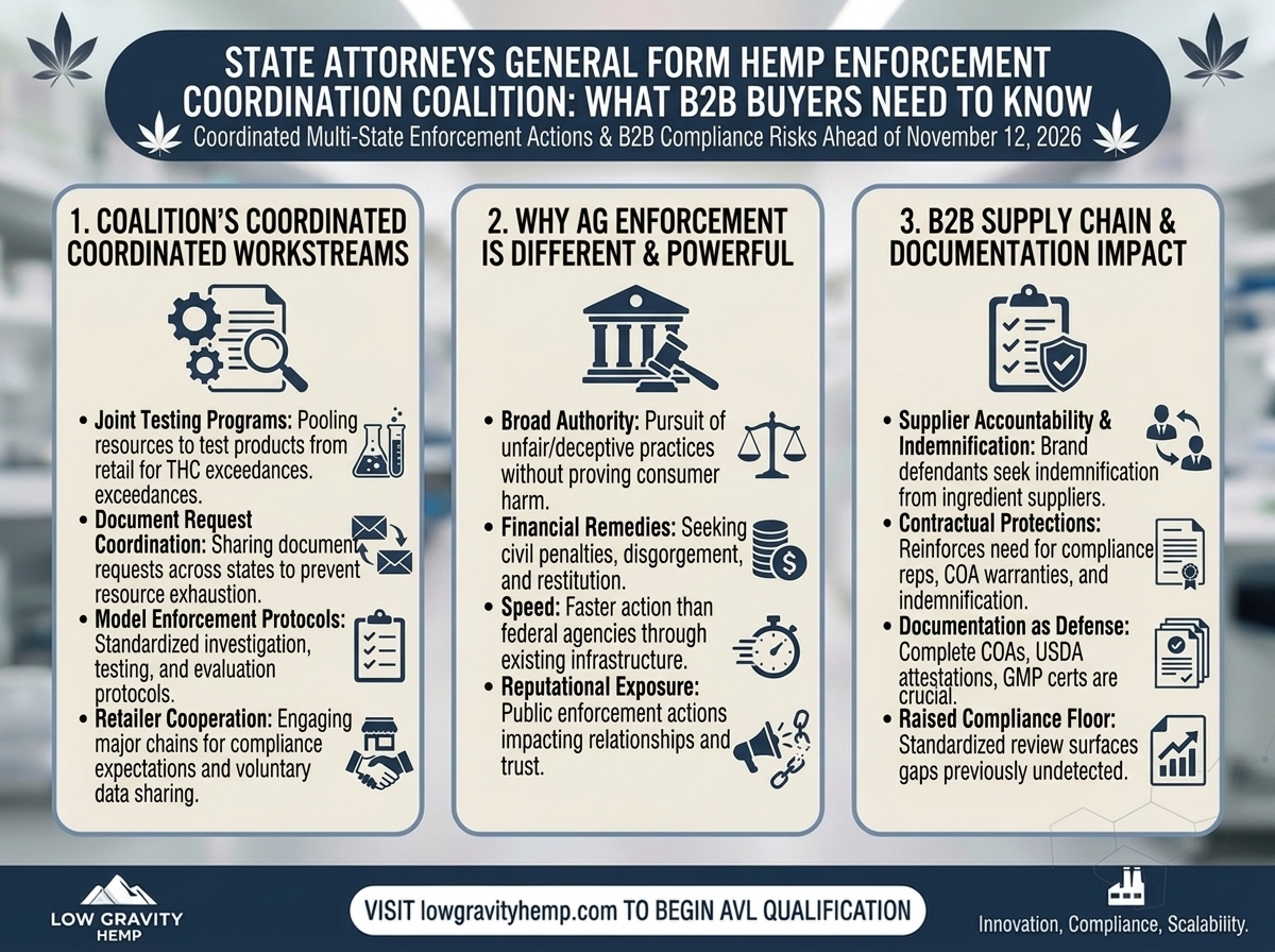 State Attorneys General Form Hemp Enforcement Coordination Coalition: What B2B Buyers Need to Know
