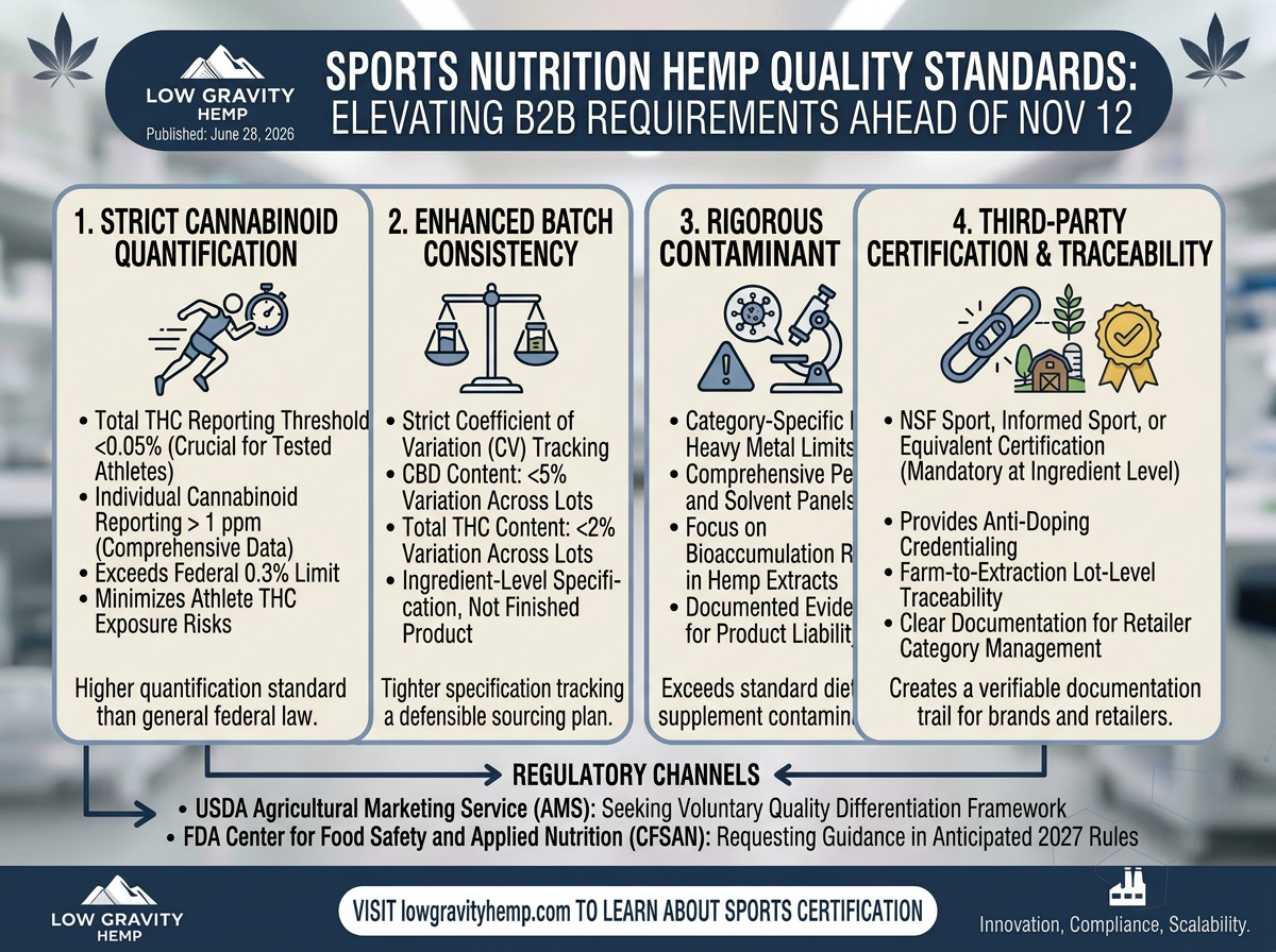 Sports Nutrition Sector Pushes for Minimum Hemp Ingredient Quality Standards Ahead of November 12