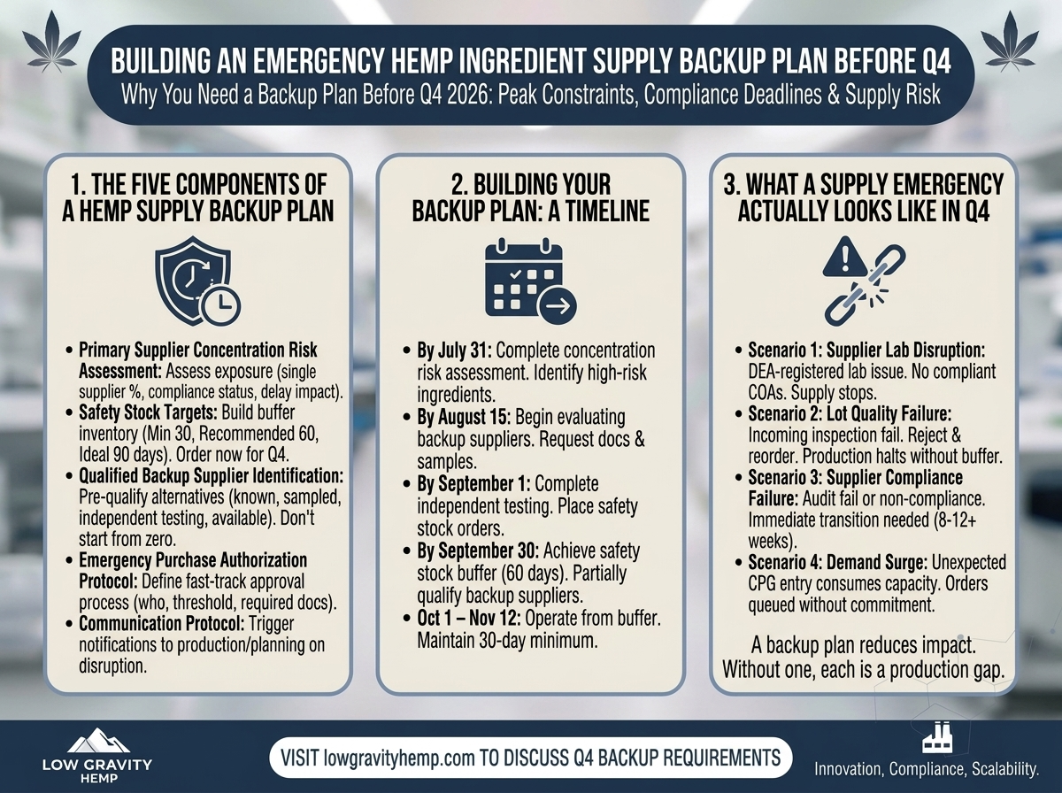 Building an Emergency Hemp Ingredient Supply Backup Plan Before Q4