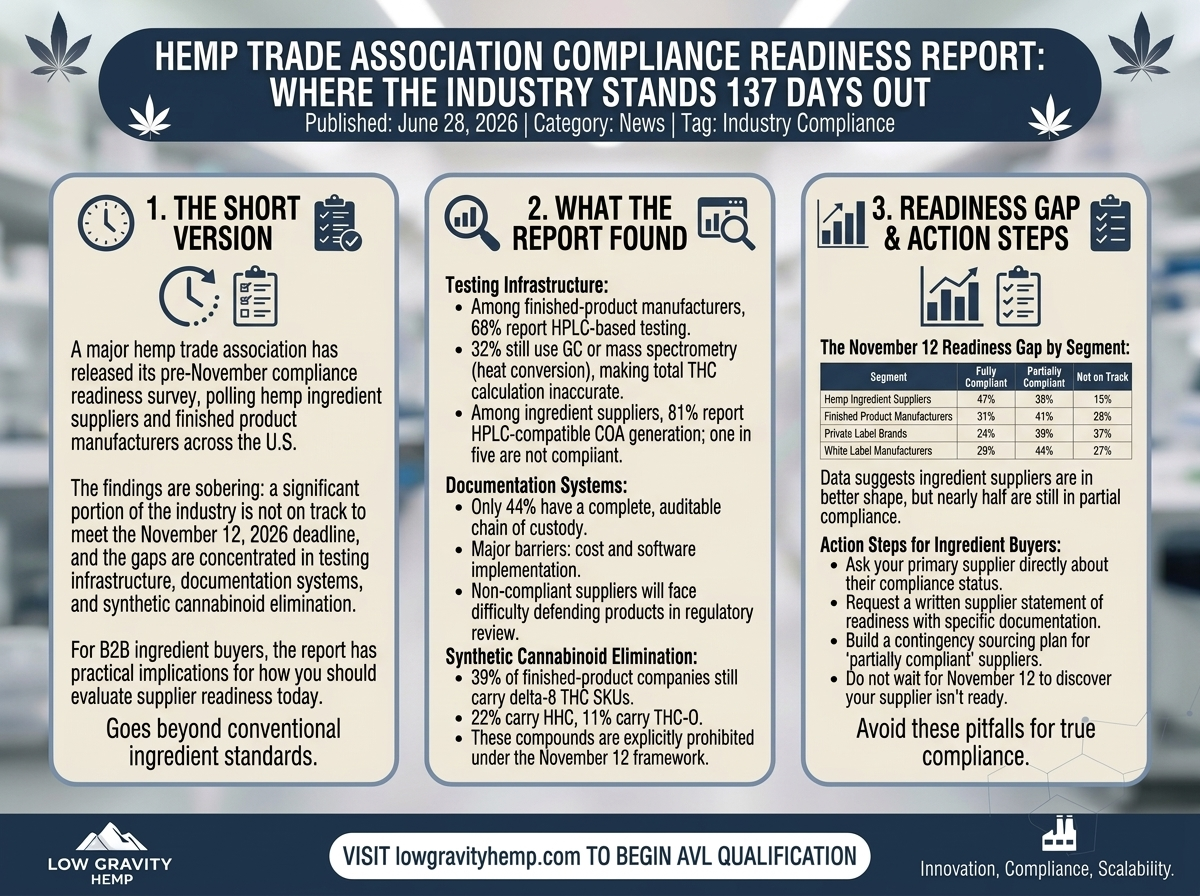 Hemp Trade Association Compliance Readiness Report: Where the Industry Stands 137 Days Out