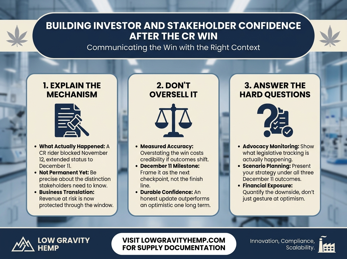 Building Investor and Stakeholder Confidence infographic