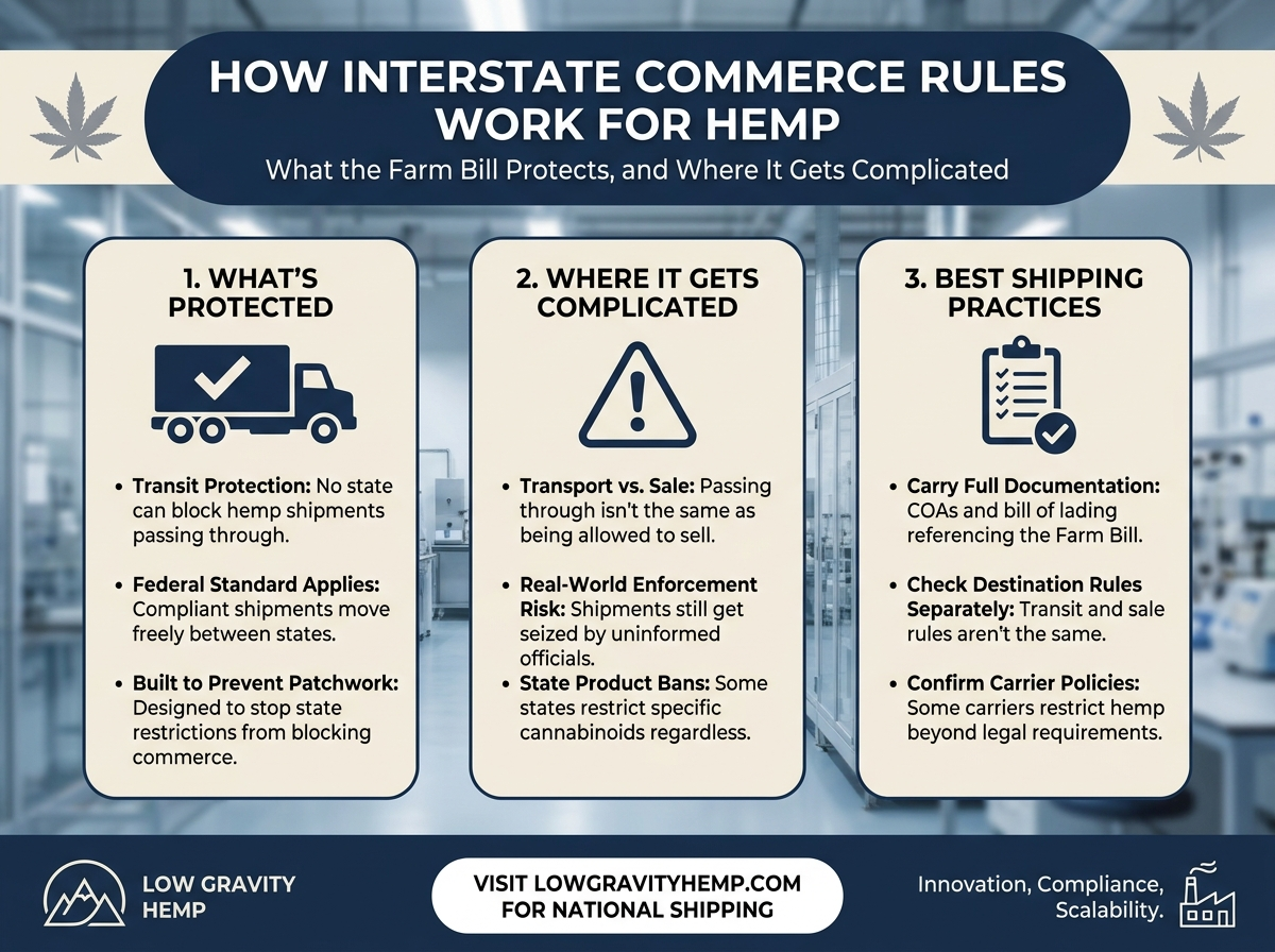 How Interstate Commerce Rules Work for Hemp infographic