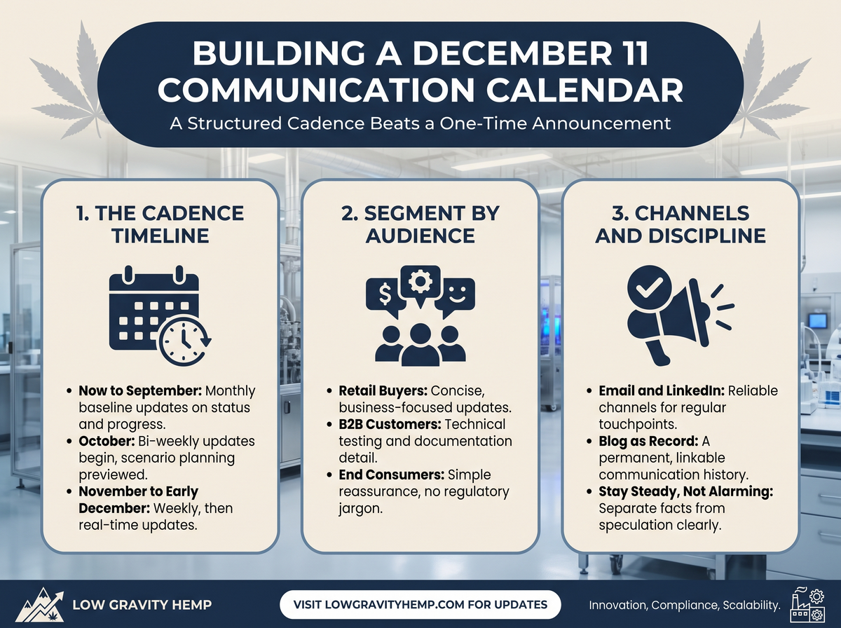 Building a December 11 Communication Calendar infographic