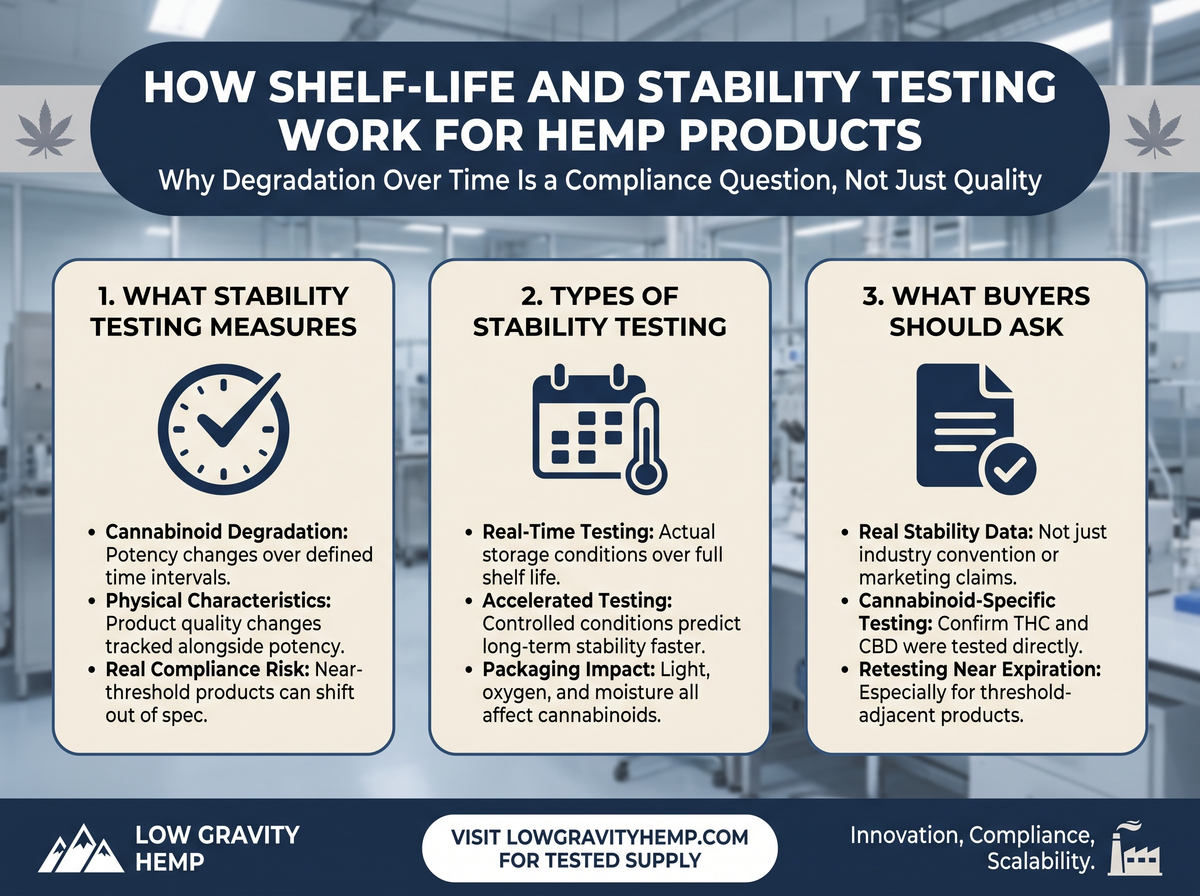 How Shelf-Life and Stability Testing Work infographic