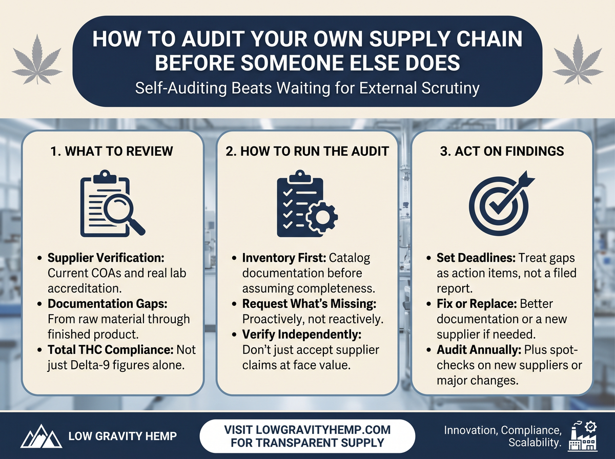 How to Audit Your Own Supply Chain infographic