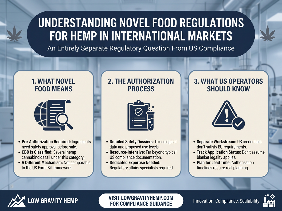 Understanding Novel Food Regulations for Hemp infographic