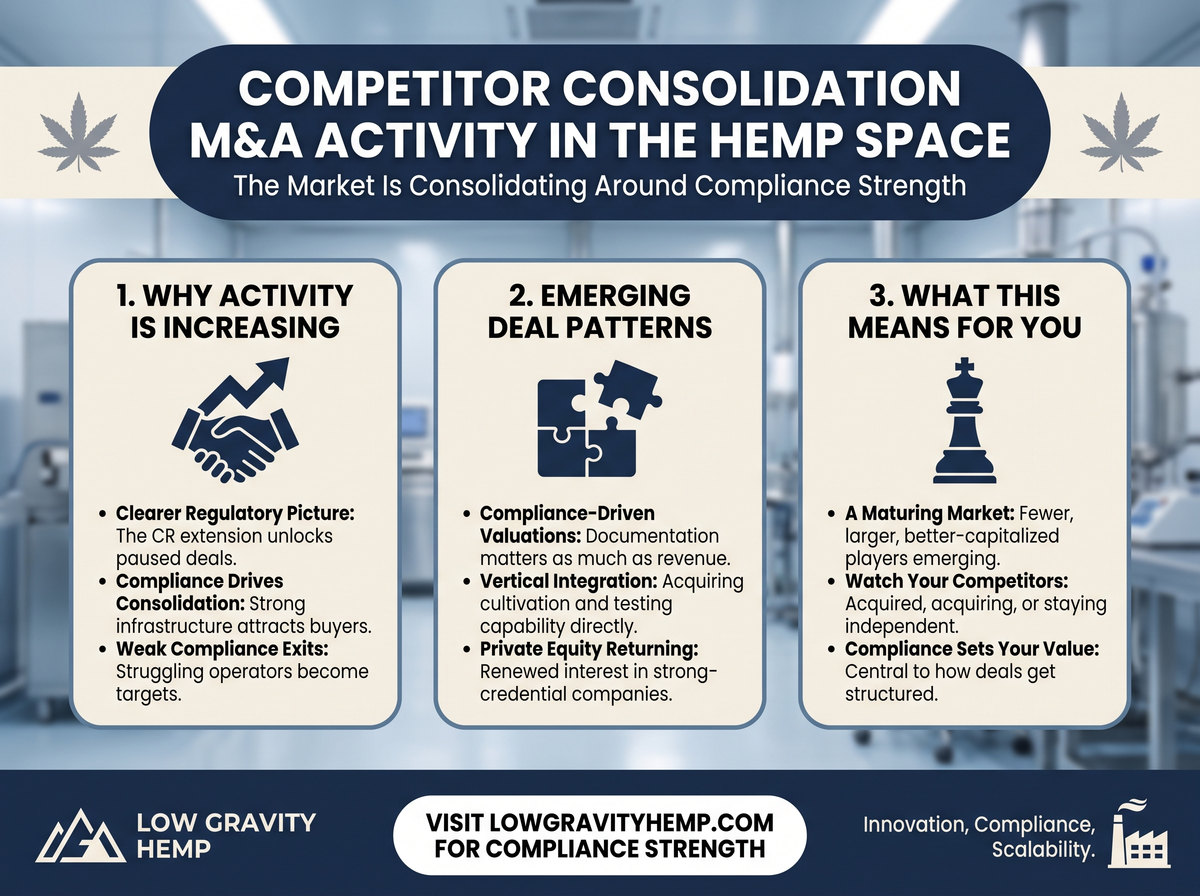 Competitor Consolidation M&A Activity in Hemp infographic