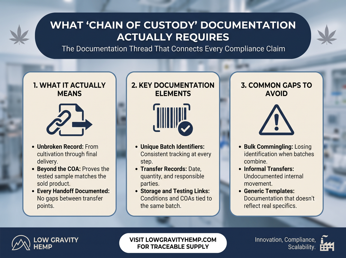 What Chain of Custody Documentation Actually Requires infographic