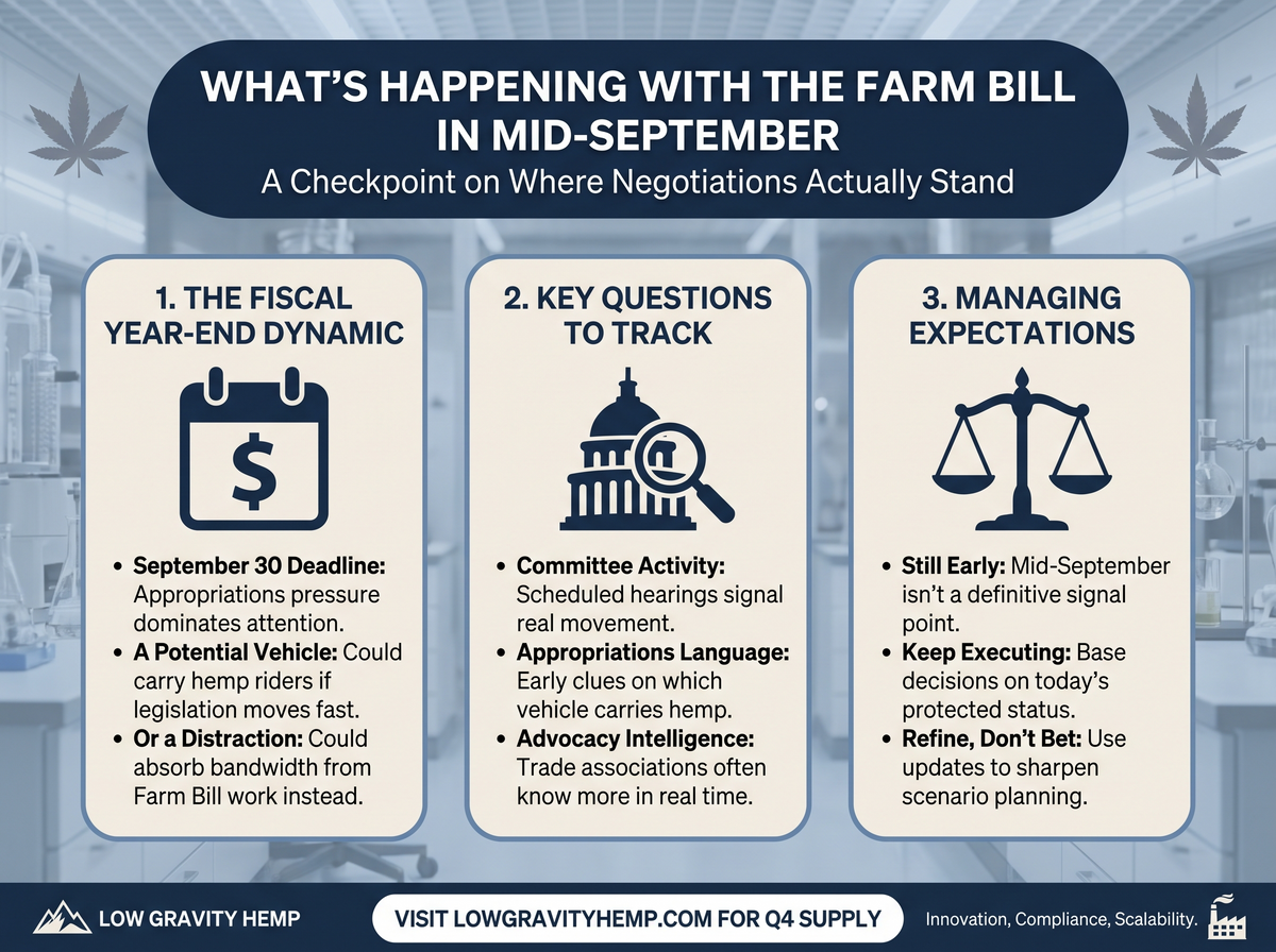 Farm Bill Mid-September Check-In infographic