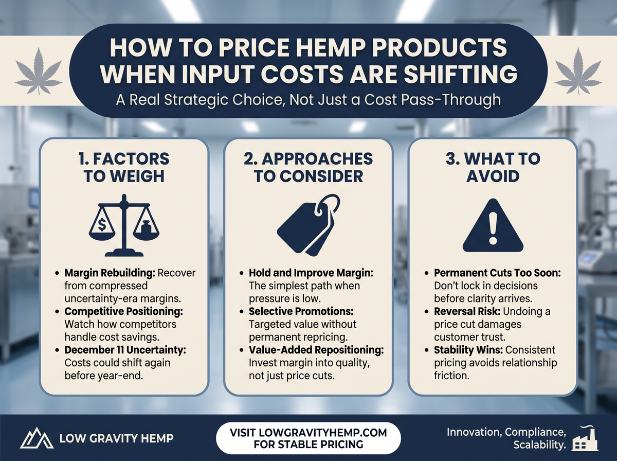 How to Price Hemp Products When Input Costs Are Shifting infographic