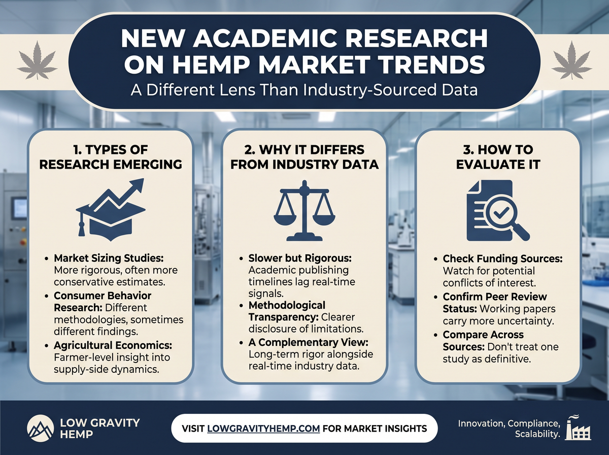 New Academic Research on Hemp Market Trends infographic
