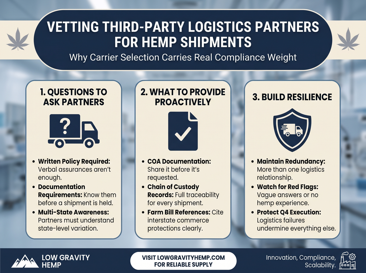 Vetting Third-Party Logistics Partners infographic