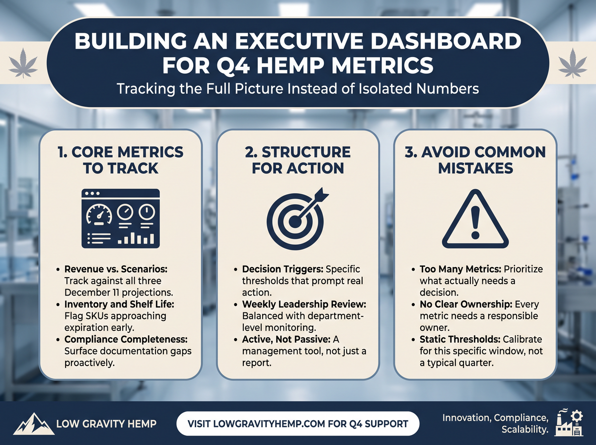Building an Executive Dashboard for Q4 Hemp Metrics infographic