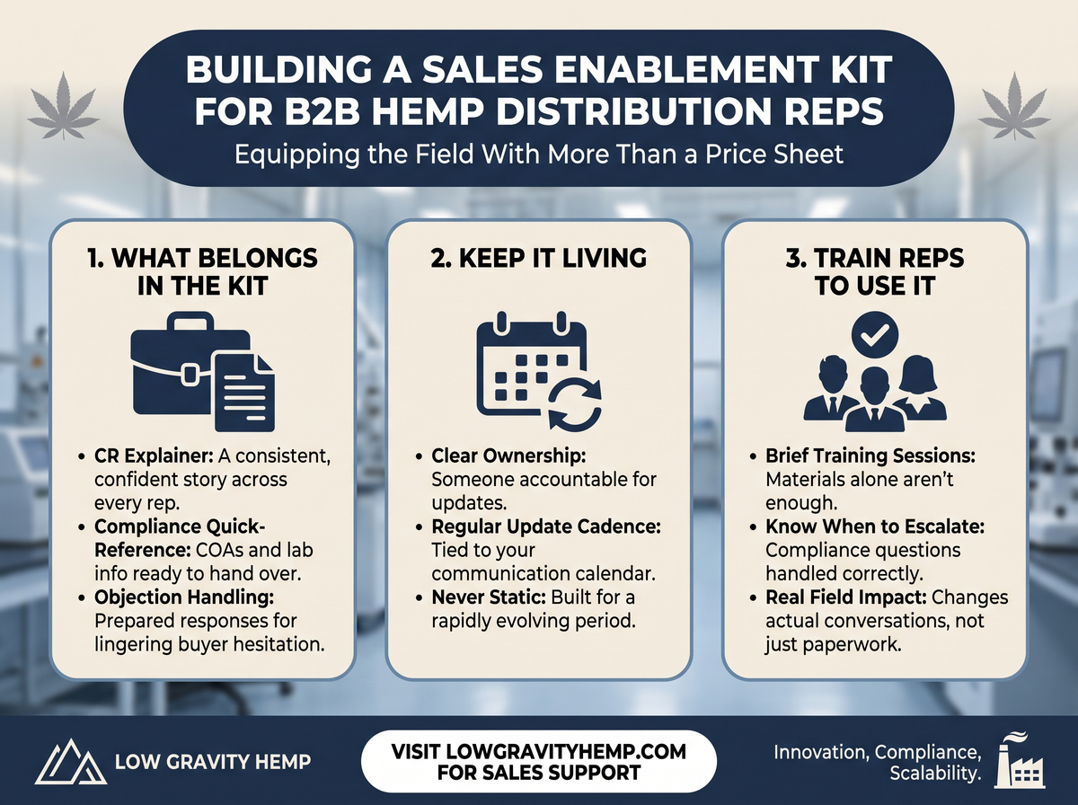 Building a Sales Enablement Kit for Distribution Reps infographic