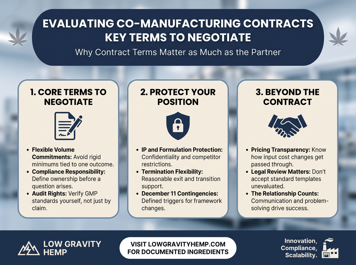 Evaluating Co-Manufacturing Contracts infographic