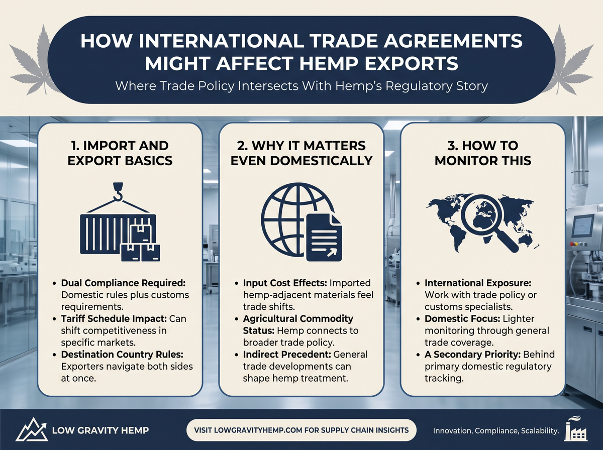 How International Trade Agreements Might Affect Hemp Exports infographic