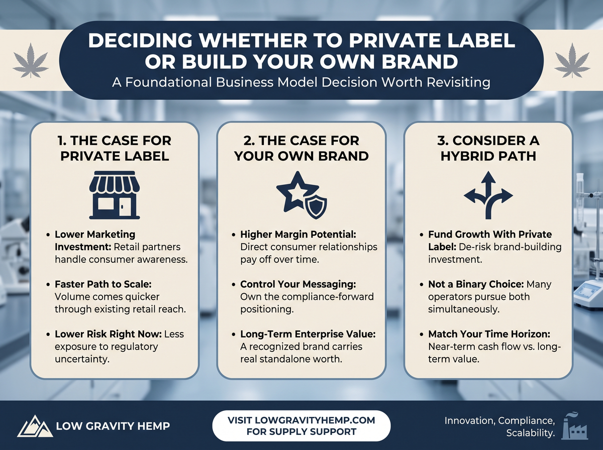 Deciding Whether to Private Label or Build Your Own Brand infographic