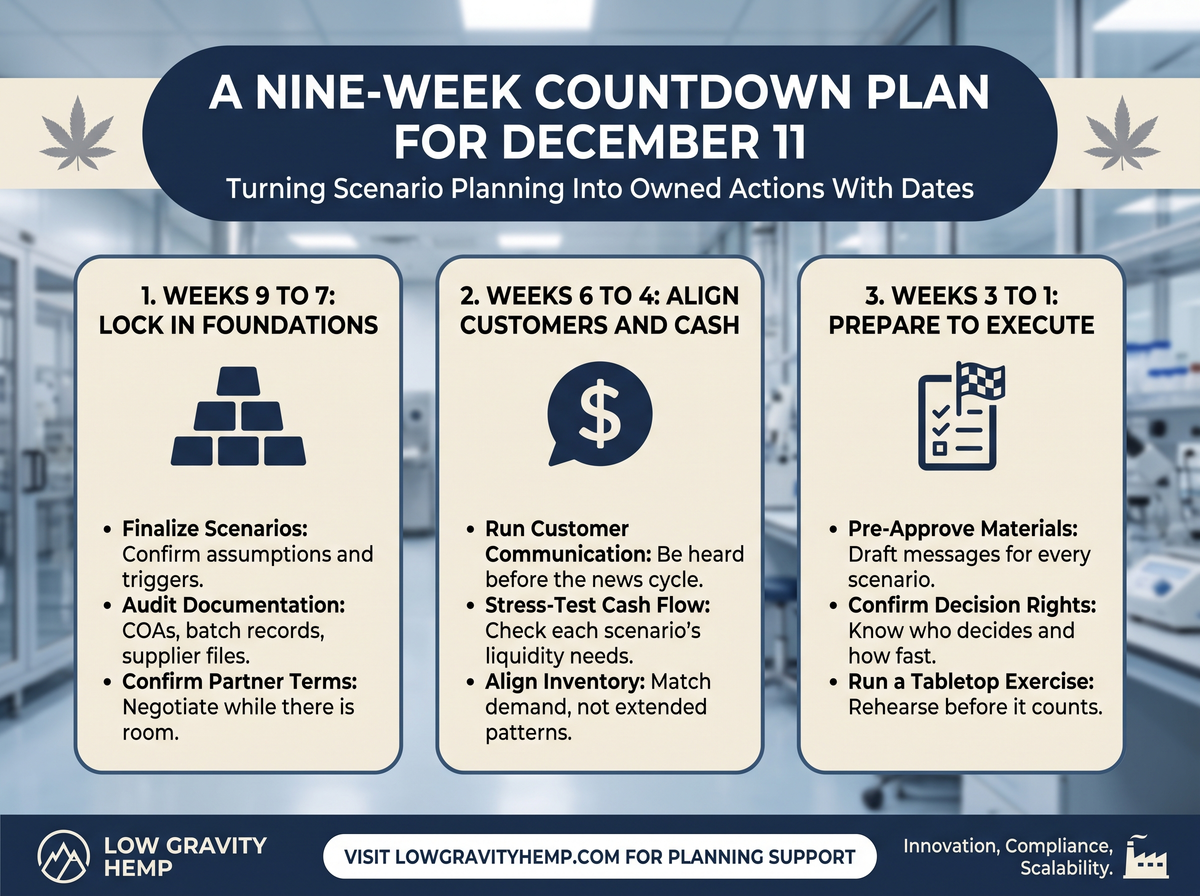 A Nine-Week Countdown Plan for December 11 infographic
