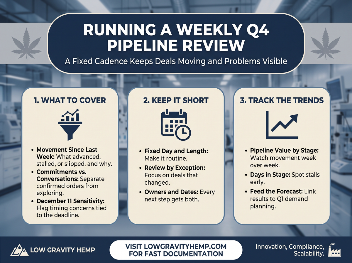 Running a Weekly Q4 Pipeline Review infographic