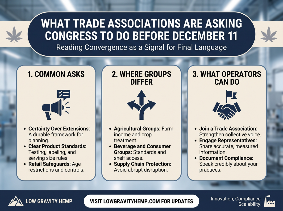 What Trade Associations Are Asking Congress to Do Before December 11 infographic
