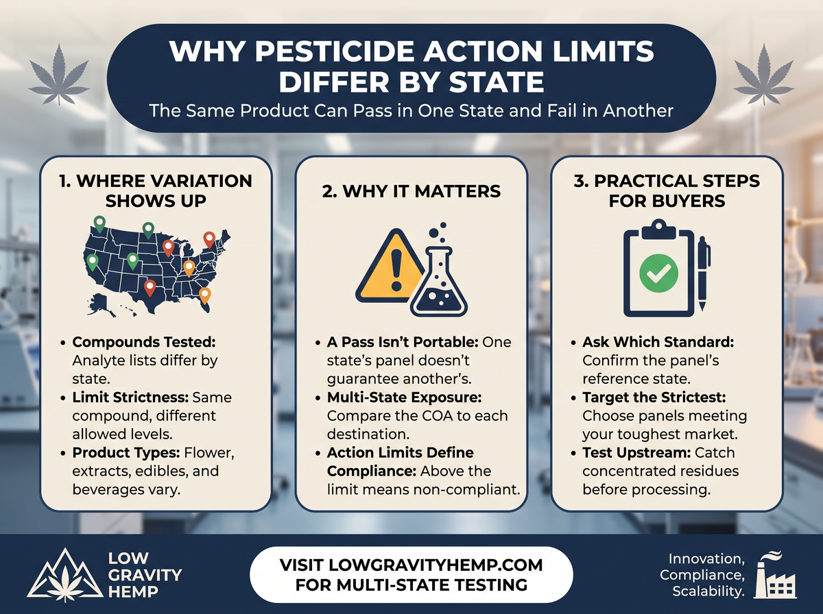 Why Pesticide Action Limits Differ by State infographic