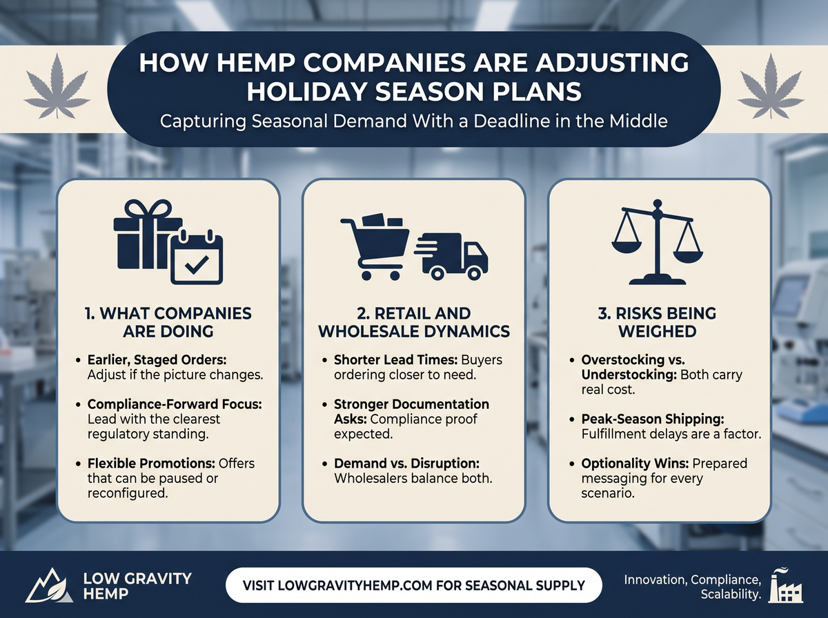 How Hemp Companies Are Adjusting Holiday Season Plans infographic