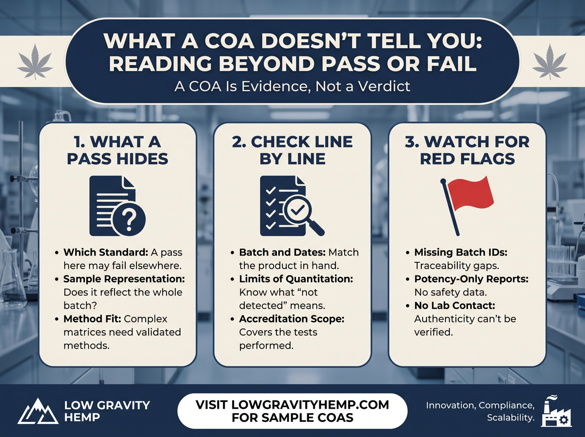 What a COA Doesn't Tell You: Reading Beyond Pass or Fail infographic