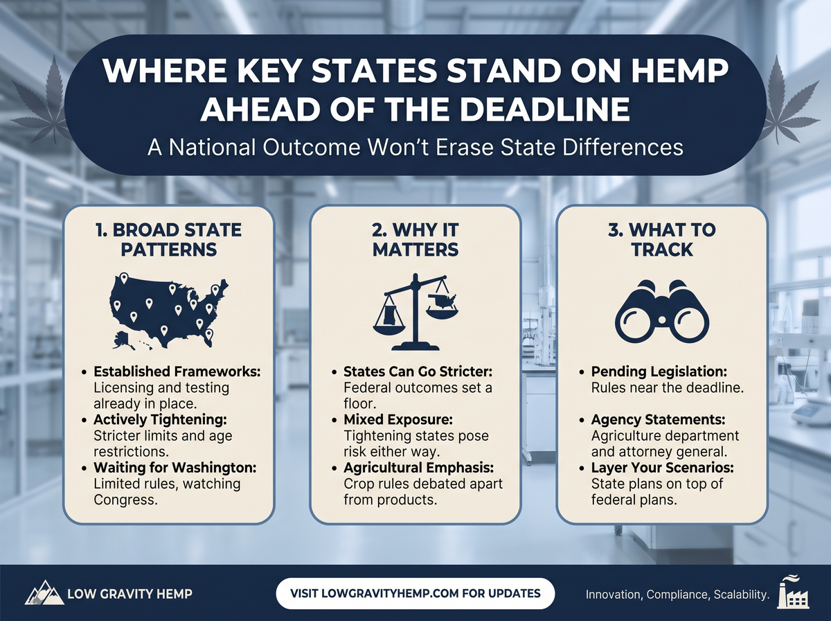 Where Key States Stand on Hemp Ahead of the Deadline infographic